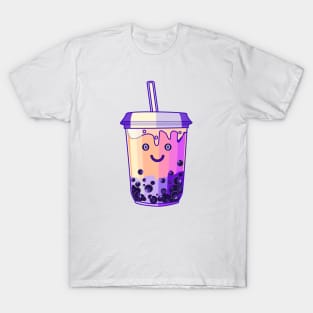 Lavender boba tea character design T-Shirt